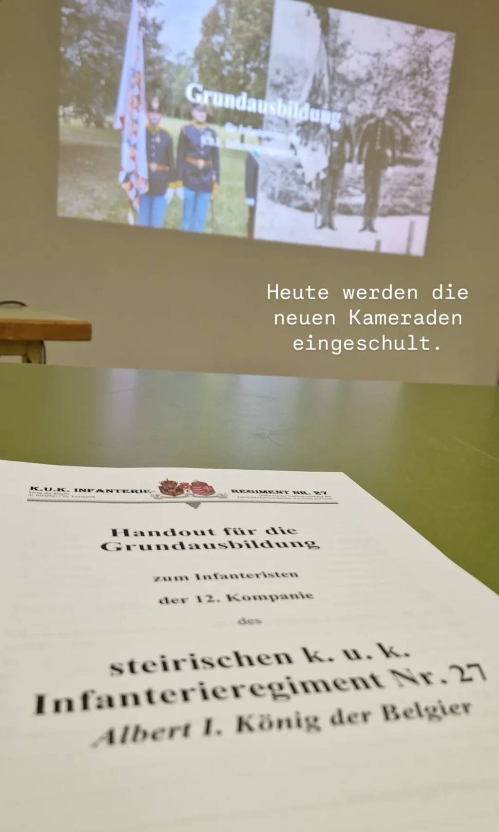 Durchführung der Grundausbildung für neue&nbsp;Kameraden